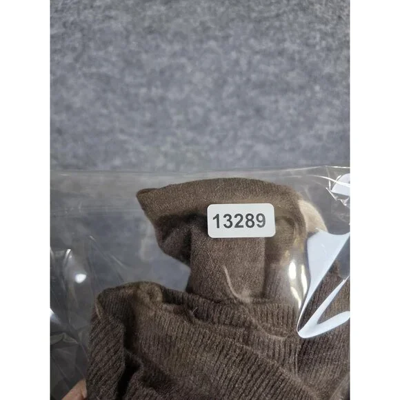 APT 9 Cashmere Cardigan Sweater Womens Medium Brown Argyle Button Front Knit - Picture 13 of 13